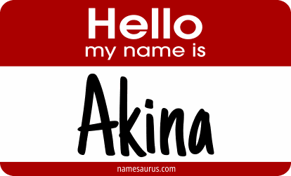 Hello my name is Akina png download