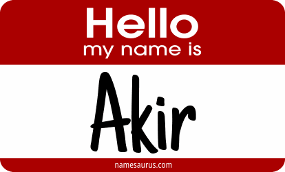Hello my name is Akir png download