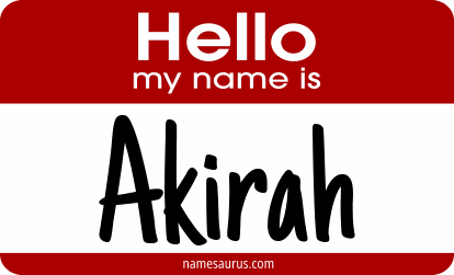 Hello my name is Akirah png download