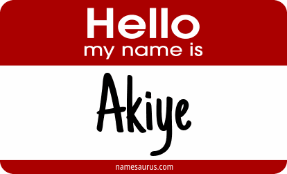 Hello my name is Akiye png download