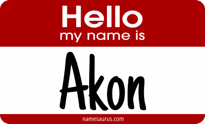 Hello my name is Akon png download