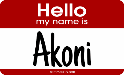 Hello my name is Akoni png download