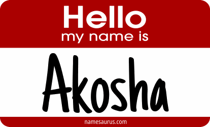Hello my name is Akosha png download