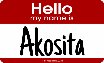 Hello my name is Akosita png download