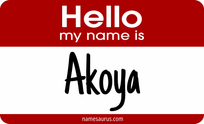 Hello my name is Akoya png download