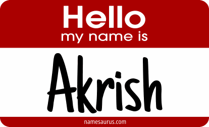 Hello my name is Akrish png download