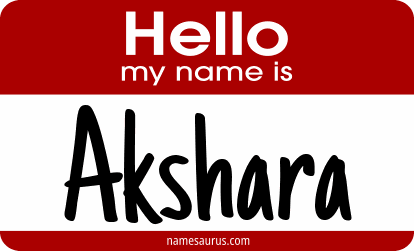 Hello my name is Akshara png download