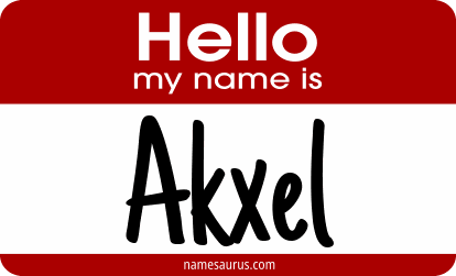 Hello my name is Akxel png download