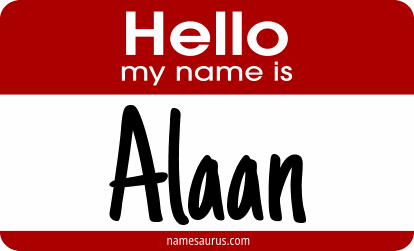 Hello my name is Alaan png download