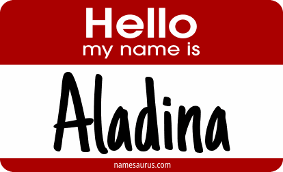 Hello my name is Aladina png download