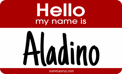 Hello my name is Aladino png download