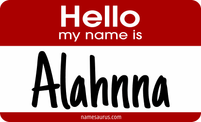 Hello my name is Alahnna png download