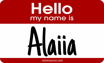 Hello my name is Alaiia png download