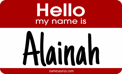 Hello my name is Alainah png download