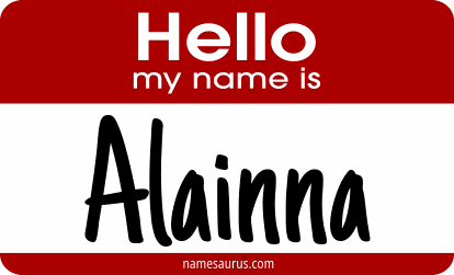 Hello my name is Alainna png download