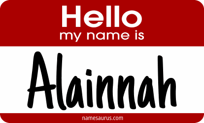 Hello my name is Alainnah png download