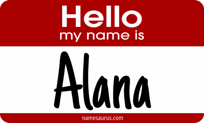 Hello my name is Alana png download