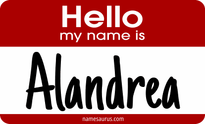 Hello my name is Alandrea png download