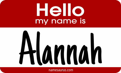 Hello my name is Alannah png download