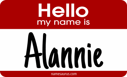 Hello my name is Alannie png download