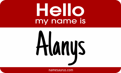 Hello my name is Alanys png download