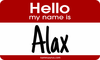 Hello my name is Alax png download