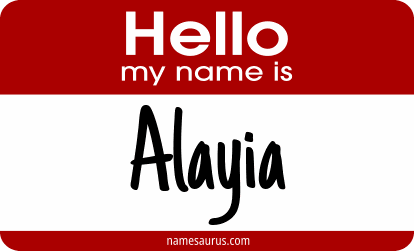 Hello my name is Alayia png download