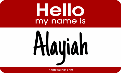 Hello my name is Alayiah png download