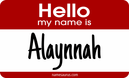 Hello my name is Alaynnah png download