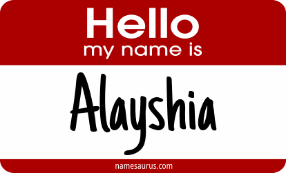 Hello my name is Alayshia png download