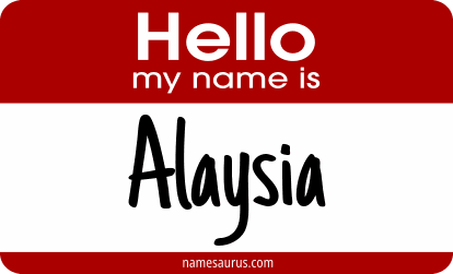 Hello my name is Alaysia png download