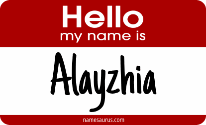 Hello my name is Alayzhia png download