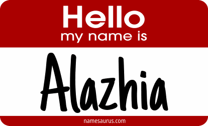 Hello my name is Alazhia png download