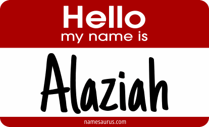 Hello my name is Alaziah png download