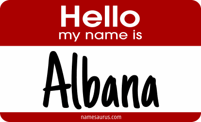 Hello my name is Albana png download
