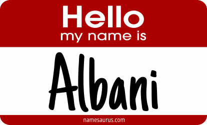 Hello my name is Albani png download