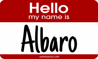 Hello my name is Albaro png download
