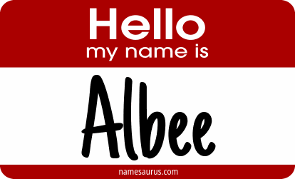 Hello my name is Albee png download