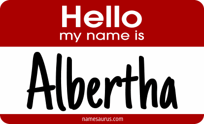 Hello my name is Albertha png download