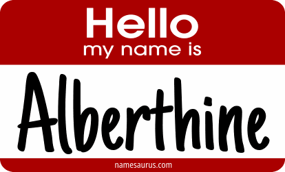 Hello my name is Alberthine png download