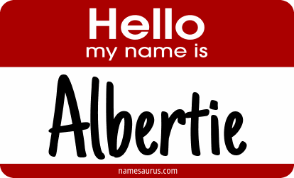Hello my name is Albertie png download