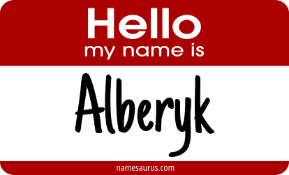 Hello my name is Alberyk png download