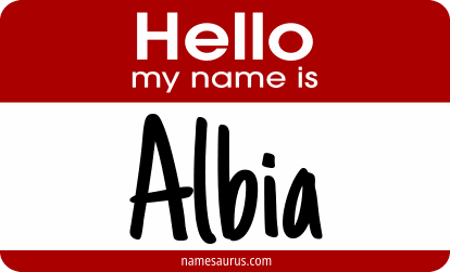 Hello my name is Albia png download