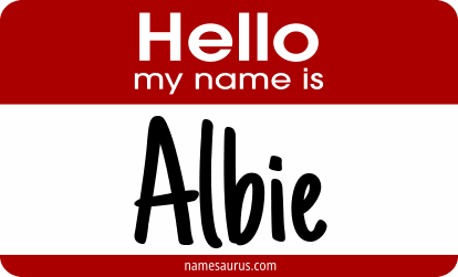 Hello my name is Albie png download