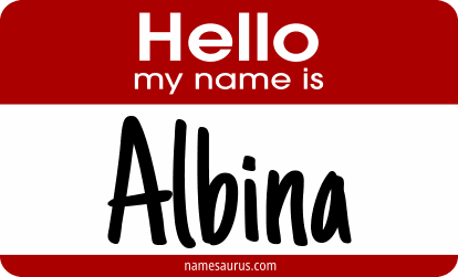 Hello my name is Albina png download