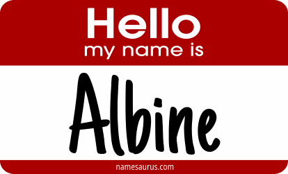 Hello my name is Albine png download