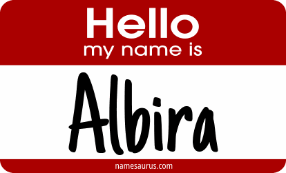 Hello my name is Albira png download