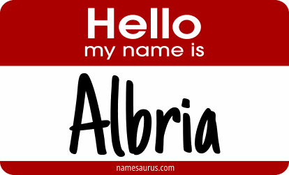 Hello my name is Albria png download
