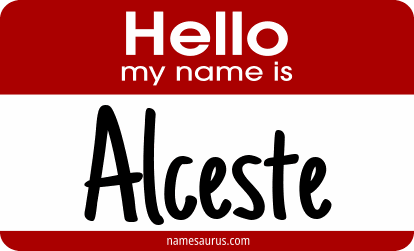 Hello my name is Alceste png download