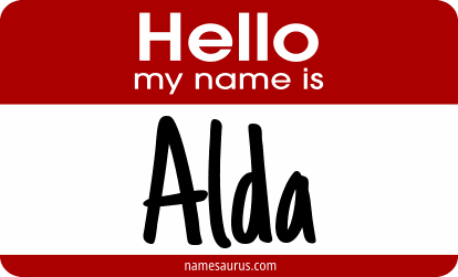 Hello my name is Alda png download